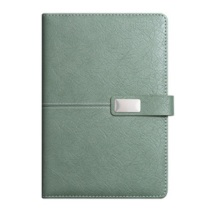 Coffret cadeau de carnet de notes de bureau A5 avec reliure thermique, couverture en cuir rigide, 100 feuilles et impression de logo - Product Image 1