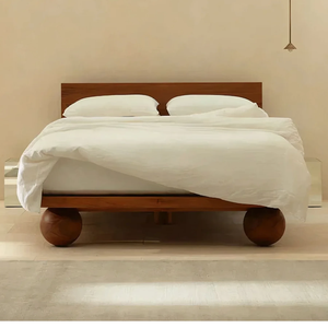 Premium Mango Wood <b>Queen</b> <b>Size</b> <b>Bed</b> With Sturdy <b>Frame</b> Elegant Design Perfect For Modern Bedrooms Comfortable Durable - Product Image 2