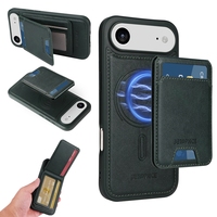 Carte de crédit 2 en 1 étui en cuir housse de téléphone pour iPhone 15/16/16E/17/17 Pro étui antichoc détachable