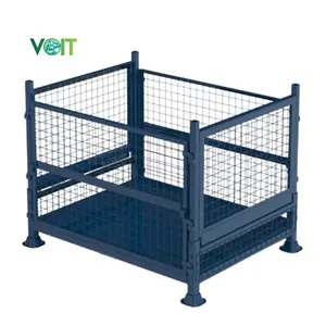 Warehouse Logistic Stackable Foldable Steel Wire Mesh Stillage Cage