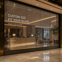 Écran LED transparent sur mesure pour mur en verre de hall d'hôtel, projet commercial en verre