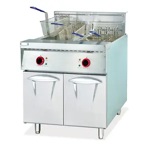 Commercial Vertical Stainless Steel 3 Tank 3 Basket Chips Electric Fryer