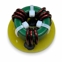 Inducteur toroïdal de mode commun à noyau en ferrite MnZn vert, enroulement en cuivre, suppression EMI, filtre de puissance, audio, personnalisé OEM, 6 broches
