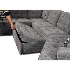 Chenille besar populer Modular berbentuk L 2s + sudut + 2s + Set sofa dengan bagian berbentuk khusus - Product Image 6