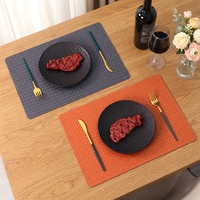 Set de table en cuir PU tressé YY résistant à la chaleur, pour la décoration de la maison, napperons de luxe pour table à manger