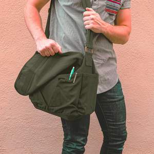 Bolso de mensajero clásico de alta calidad, bolso de hombro de lona retro, multiusos para adultos y estudiantes - Product Image 4