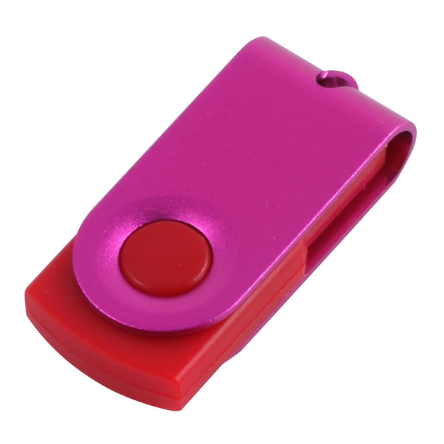 Custom Logo Bulk USB 2.0/3.0 Flash Drives Mini Rotating Metal Pendrive 1GB-128GB Capacities Box Packing Included