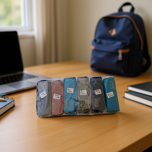 MNJ Sports Pencil Case 25516 Gray 12Pcs Pack For School And Office Use - Product Image 3