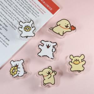 مشابك متعددة الوظائف للمنزل والمكتب مصنوعة من الأكريليك الصديق للبيئة بتصميم حيوانات كرتونية شفافة قابلة للتخصيص بألوان مختلفة ومصنعة بتقنية CNC - Product Image 4