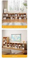 Meuble bas en bois personnalisable, armoire de rangement, bibliothèque, design moderne minimaliste, auto-assemblage, école, salon, bureau
