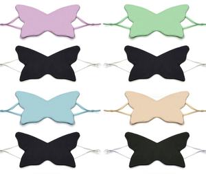 หน้ากากปิดตาผ้าซาตินรูปผีเสื้อออกแบบโลโก้ได้ตามต้องการผ้านุ่มช่วยบรรเทาความหมองคล้ำสำหรับเดินทาง - Product Image 6