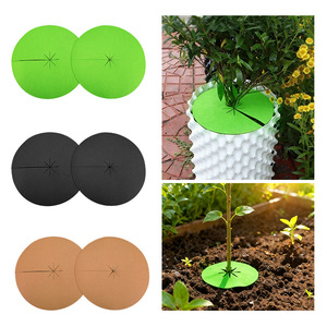 X135 Tapis <span class=keywords><strong>de</strong></span> protection en tissu non tissé, couverture pour plantes, barrière anti-mauvaises herbes, anneau <span class=keywords><strong>de</strong></span> paillis dégradable pour arbres - Product Image 2