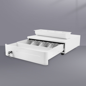 <span class=keywords><strong>Caja</strong></span> <span class=keywords><strong>Registradora</strong></span> de metal POS manual de fábrica HER-330 <span class=keywords><strong>con</strong></span> cajón de efectivo abierto al tacto 4 billetes y 8 almacenamiento de monedas - Product Image 3