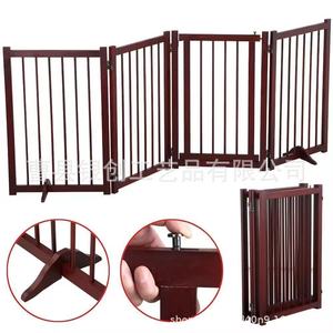 Barrière pour animaux de compagnie en bois extensible 81,7 po x 30,1 po pour chiens, utilisation en intérieur - Product Image 2