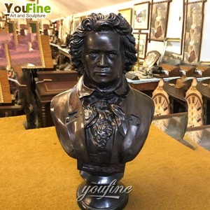 YOUFINE - Busto de <span class=keywords><strong>Beethoven</strong></span> de Bronce de Tamaño Real, Estatua de Escultura Famosa en Venta - Product Image 5