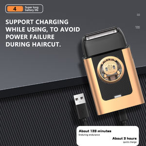 KEMEI KM-t409 <span class=keywords><strong>Rasoir</strong></span> électrique rechargeable pour <span class=keywords><strong>tête</strong></span> <span class=keywords><strong>chauve</strong></span> 2000mAh Acier inoxydable 2 lames 8000RPM Moteur sans balais <span class=keywords><strong>Rasoir</strong></span> à barbe pour hommes - Product Image 6