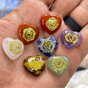 Juego de Piedras Preciosas de Cristal Natural en Forma de Corazón al por Mayor, Adorno para Decoración del Hogar, Regalo - Product Image 4