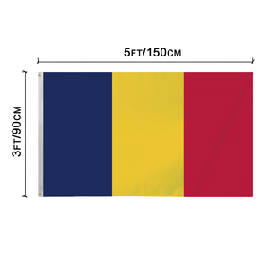 Profesional personalizado duradero poliéster vinilo buena calidad Digital banderín aluminio personalizar una bandera de <span class=keywords><strong>Chad</strong></span> deportes bandera - Product Image 1