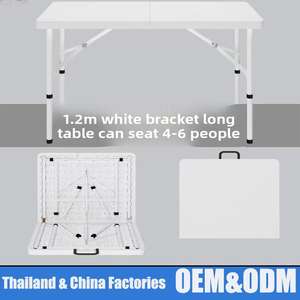 휴대용 경량 내구성 방수 플라스틱 모던 야외 캠핑 접이식 식탁 (마당/지하실 활동용) - Product Image 4