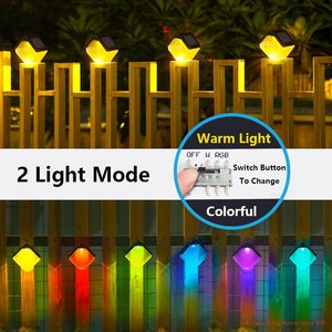 ไฟ LED RGB อุ่นสำหรับติดตั้งภายนอกอาคาร ขนาดเล็ก กันน้ำ IP65 ใช้พลังงานแสงอาทิตย์ เหมาะสำหรับรั้ว บันได ผนัง โคมไฟแขวนสวน ตกแต่งสวนในวันหยุด - Product Image 5