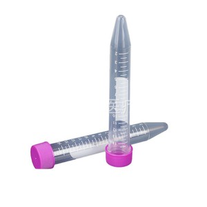 Fournitures médicales Taizhou Jianjun, tubes à centrifuger à bouchon à vis de 15 ml, fond rond, gradués, en plastique, paquet de 100 - Product Image 1