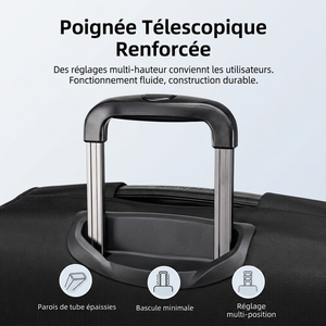 Arctic Hunter Valise Trolley Polyester Haute Qualite Bagage <strong>Voyage</strong> 4 Roues Durable Separation Humide Seche 18 24 28 Pouces - Product Image 2
