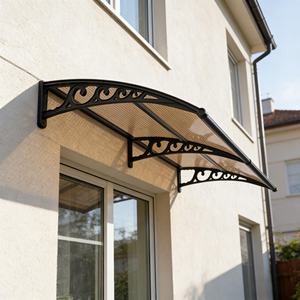 <span class=keywords><strong>Auvent</strong></span> de porte et fenêtre en <span class=keywords><strong>polycarbonate</strong></span> massif transparent, personnalisable OEM, couleur optionnelle, pour extérieur, DIY - Product Image 2