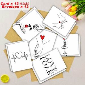 Tarjetas Minimalistas para el Día <span class=keywords><strong>de</strong></span> San Valentín, Tarjeta <span class=keywords><strong>de</strong></span> Felicitación Personalizable con Sobres, Tarjeta <span class=keywords><strong>de</strong></span> Aniversario para Enamorados, <span class=keywords><strong>Parejas</strong></span> y <span class=keywords><strong>Amigos</strong></span> - Product Image 3