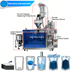 Machine d'emballage automatique de sachets pré-faits à fermeture éclair pour poudre de lait de chameau, de chèvre, de lait de coco, machine d'emballage de sachets - Product Image 2