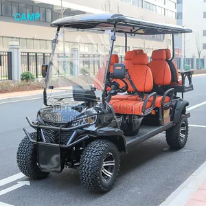 Yüksek kalite 4 tekerlekten çekiş elektrikli golf arabası 4x4 60v lityum pil golf arabası 6 koltuklu turlar için