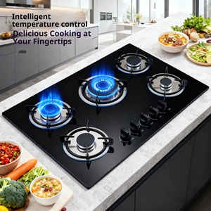 <span class=keywords><strong>Estufa</strong></span> de gas de 5 quemadores <span class=keywords><strong>Panel</strong></span> de vidrio templado Clase a Eficiencia energética Hogar Cocina múltiple Cocina integrada - Product Image 2