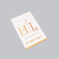 Brochure pliée en trois A6 personnalisée à bas prix, imprimée sur papier couché brillant 157 g/m² 200 g/m², pour lisseur de cheveux, avec plastification brillante