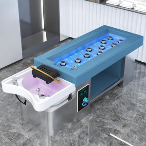 Cama de masaje térmico de <span class=keywords><strong>Jade</strong></span>, cama de masaje, salón de belleza, ciclo de agua inteligente especial, calentador de agua, cama de champú - Product Image 1