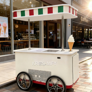Chariot de glaces mobile KR Trailer KR-Y400 avec armoire congélateur, éclairage LED, acier galvanisé résistant à la rouille, idéal pour la vente de restauration rapide en extérieur - Product Image 4