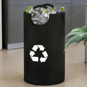 Indoor Recycling <b>Bin</b> 82L Oxford Fabric Foldable Storage Bag for Kitchen Home Dorm Laundry <b>Room</b> Garage Bedroom Daily Organization - Product Image 1