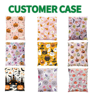 Stampa personalizzata eco-friendly dolcetto o scherzetto per la spedizione del partito corriere espresso per corrispondenza borsa di zucca fantasma di Halloween Poly Mailer - Product Image 6