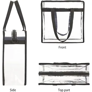 กระเป๋าถือใสแบบพกพา โพลีเอสเตอร์ทันสมัย สั่งทำได้ ขายดี กันน้ำ มีซิป พิมพ์โลโก้ กระเป๋าเป้สะพายหลังสำหรับโปรโมชั่น - Product Image 6