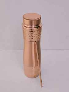 Botella de Agua de Cobre de Alta Calidad con Diseño de Textura Martillada y Pajita, Portátil, de Gran Capacidad, al Mejor Precio - Product Image 6