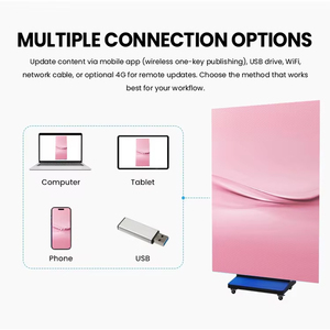 Pantalla LED Plegable <span class=keywords><strong>de</strong></span> Alta Luminosidad Gob P1.86, Cartel Digital Móvil para Interiores, Señalización Digital <span class=keywords><strong>de</strong></span> Pantalla Grande - Product Image 2
