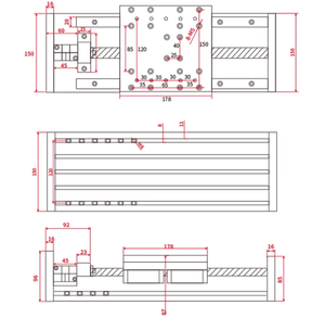 Motore passo-passo ad alta precisione a tre assi scorrevole lineare tavolo scorrevole ottico albero guida vite parti di trasmissione di potenza della sfera - Product Image 5