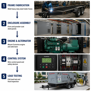 Générateur diesel silencieux de type Cummins Weichai Baudouin Yuchai, variantes de 50 kVA à 1250 kVA avec option ATS, fréquence 50 Hz - Product Image 6