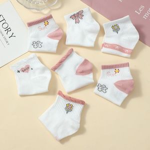 Pink White Ankle <b>Socks</b> Women <b>Breathable</b> Cotton Cartoon Bow Pattern Spring Summer Casual Boat <b>Socks</b> - Product Image 4