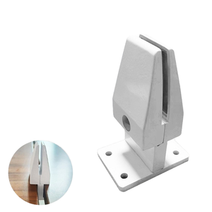 Modern alüminyum alaşım ayarlanabilir dikdörtgen ekran kelepçe  bölme paneli cam sabit donanım aksesuarları ofis oturma odası için - Product Image 5