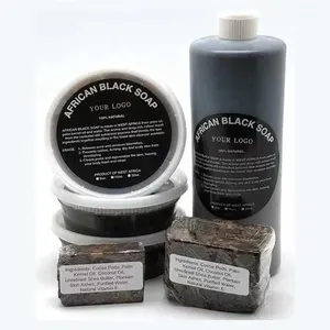 Pasta de sabão preto africano de 3.5 lbs. a granel-100% natural cru de ghana. Tratamento de acne, auxílios contra eczema e psoríase, seco