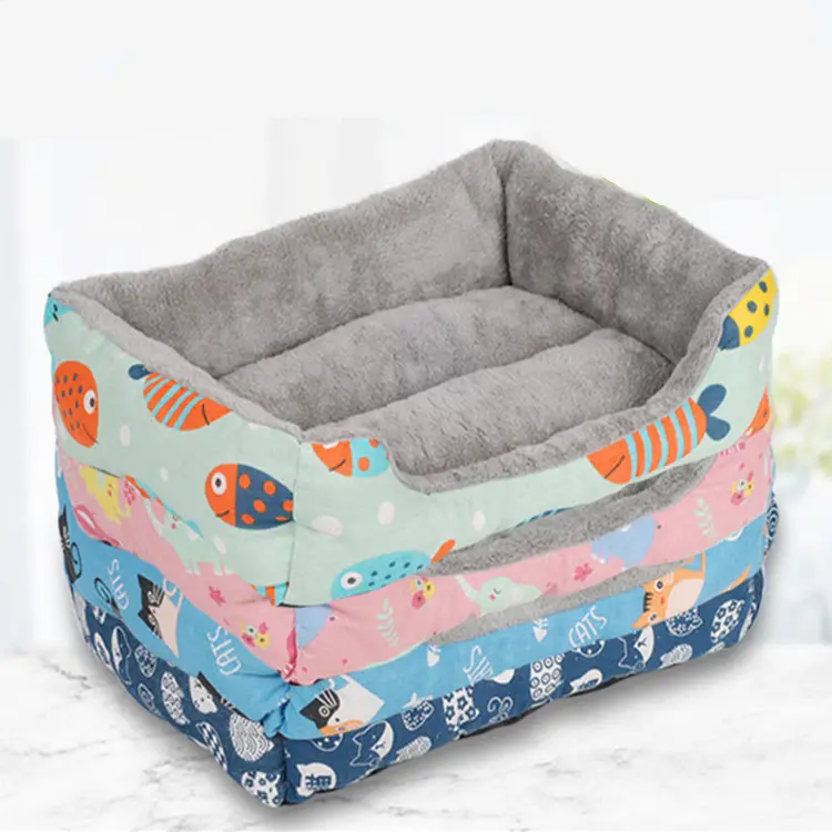 Canapé pour animaux de compagnie, niche Super douce, maison pour chiens et chats, fond imperméable en molleton doux et chaud, lavable, pour petits et grands chiots et chatons