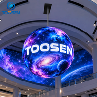 Layar LED Warna Penuh Sphere Langsung dari Pabrik P1.2 P1.5 P1.8 TOOSEN Video Wall LED Indoor dengan Refresh Rate Tinggi 7680Hz