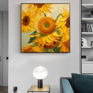 Dipinto di <span class=keywords><strong>girasoli</strong></span> moderni incorniciati decorazione d'interni arte della parete soggiorno decorazioni per la casa - Product Image 6