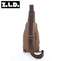 Tas Selempang Kanvas Gaya Vintage Jepang Tas Selempang Dada Multi-Kantong Tas Ponsel untuk Pria Unisex Outdoor Grosir Kustom
