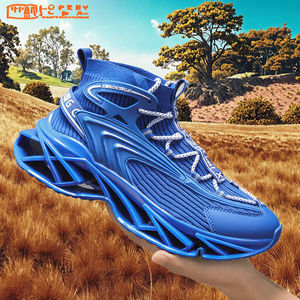 Nouvelles Chaussures de Sport pour Hommes Tendance, Logo Personnalisé, Montantes, Bande Élastique, Respirantes, pour l'Été, Extérieur, Décontractées, Marche - Product Image 3