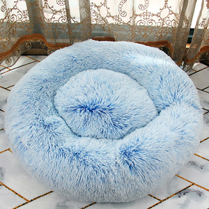 Tempat Tidur Anjing Bulu Imitasi Mewah Bentuk Donat Custom Grosir - Product Image 6
